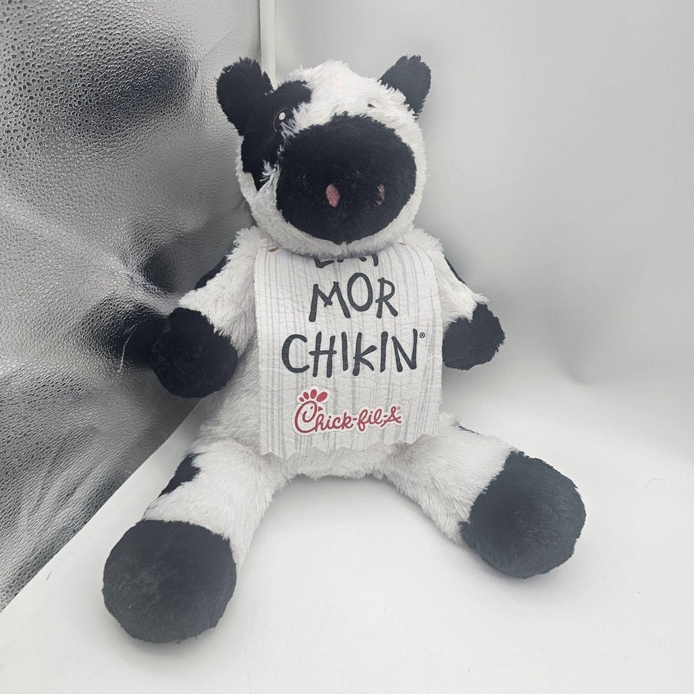 2012 Chick-fil-A Cow LARGE 18" Plush Eat Mor Chikin Advertising Mascot CFA